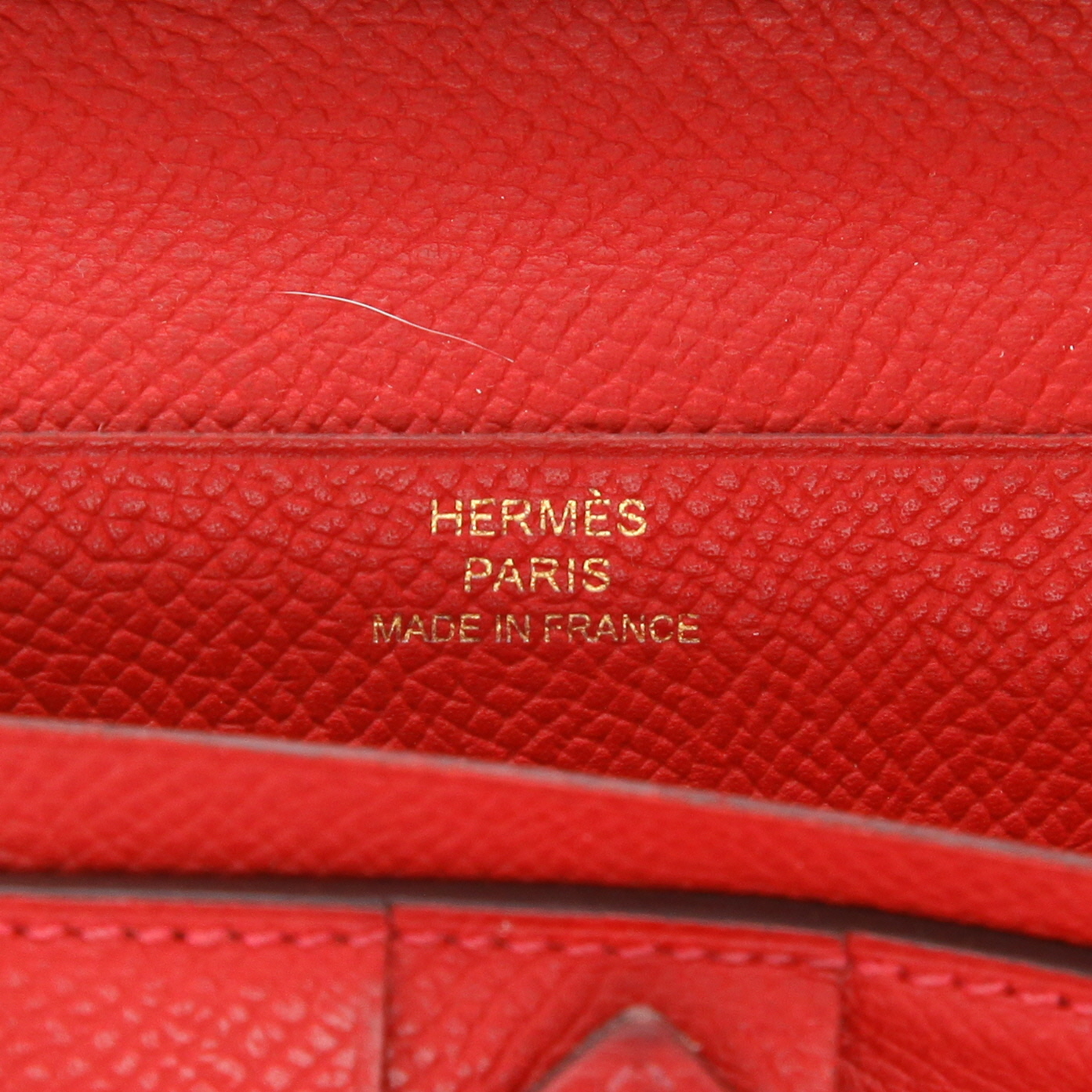 Hermès  Bearn wallet  in red epsom leather - Detail D2