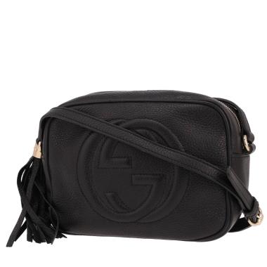 Sac bandoulière Gucci  Soho Disco en cuir grainé noir