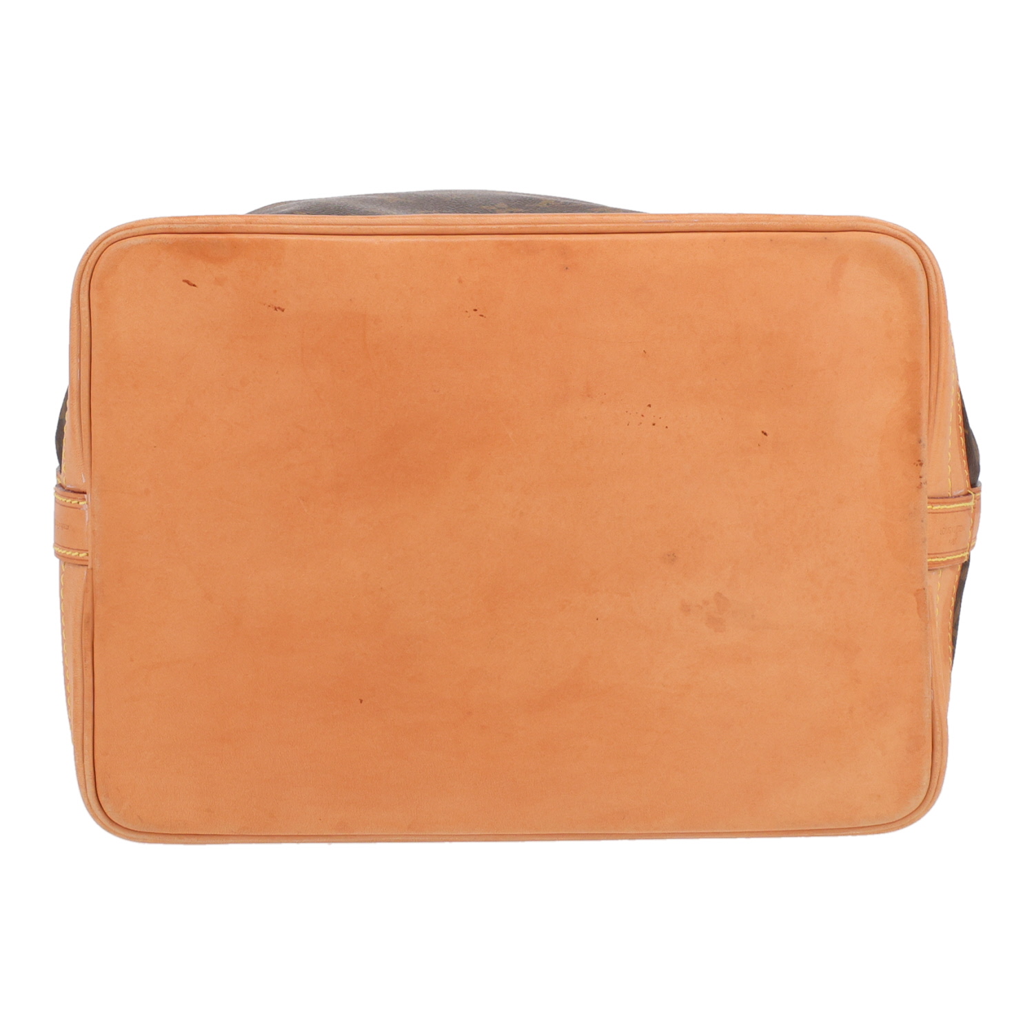 Bolso de mano Louis Vuitton  Noé en lona Monogram marrón y cuero natural - Detail D1