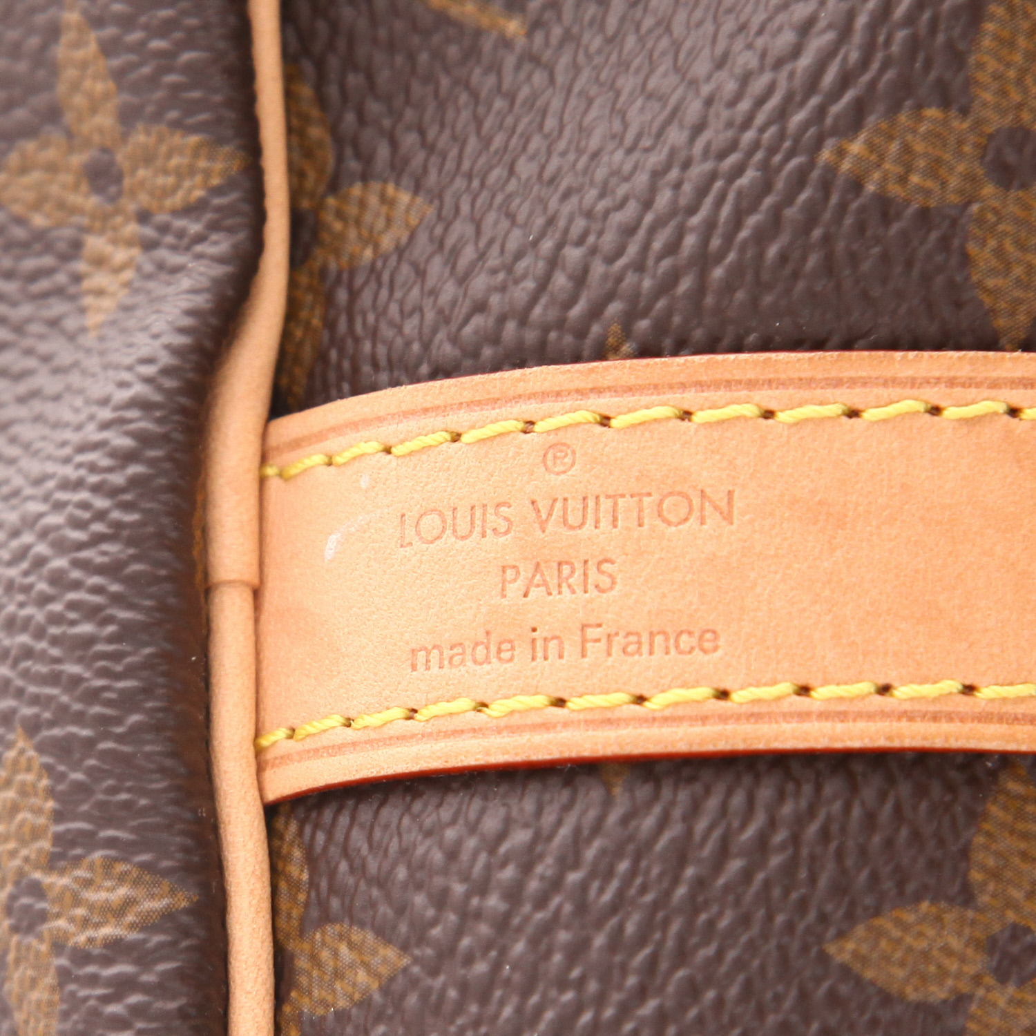 Louis Vuitton  Speedy 30 handbag  in brown monogram canvas  and natural leather - Detail D2