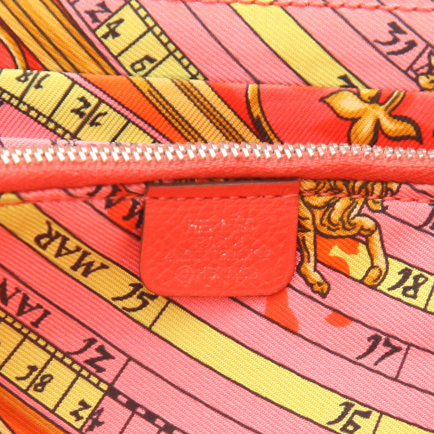 Portafogli Hermès  Silk in in pelle rossa - Detail D2