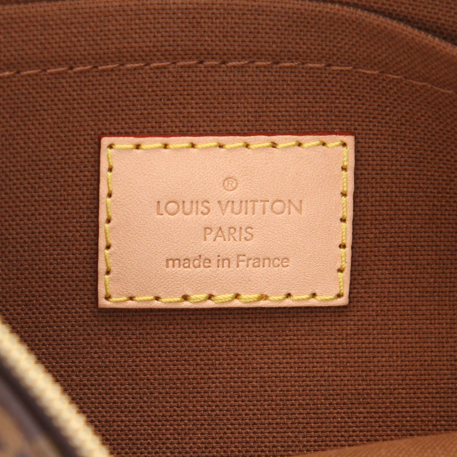 Louis Vuitton  Multi-Pochette shoulder bag  in brown monogram canvas  and natural leather - Detail D2