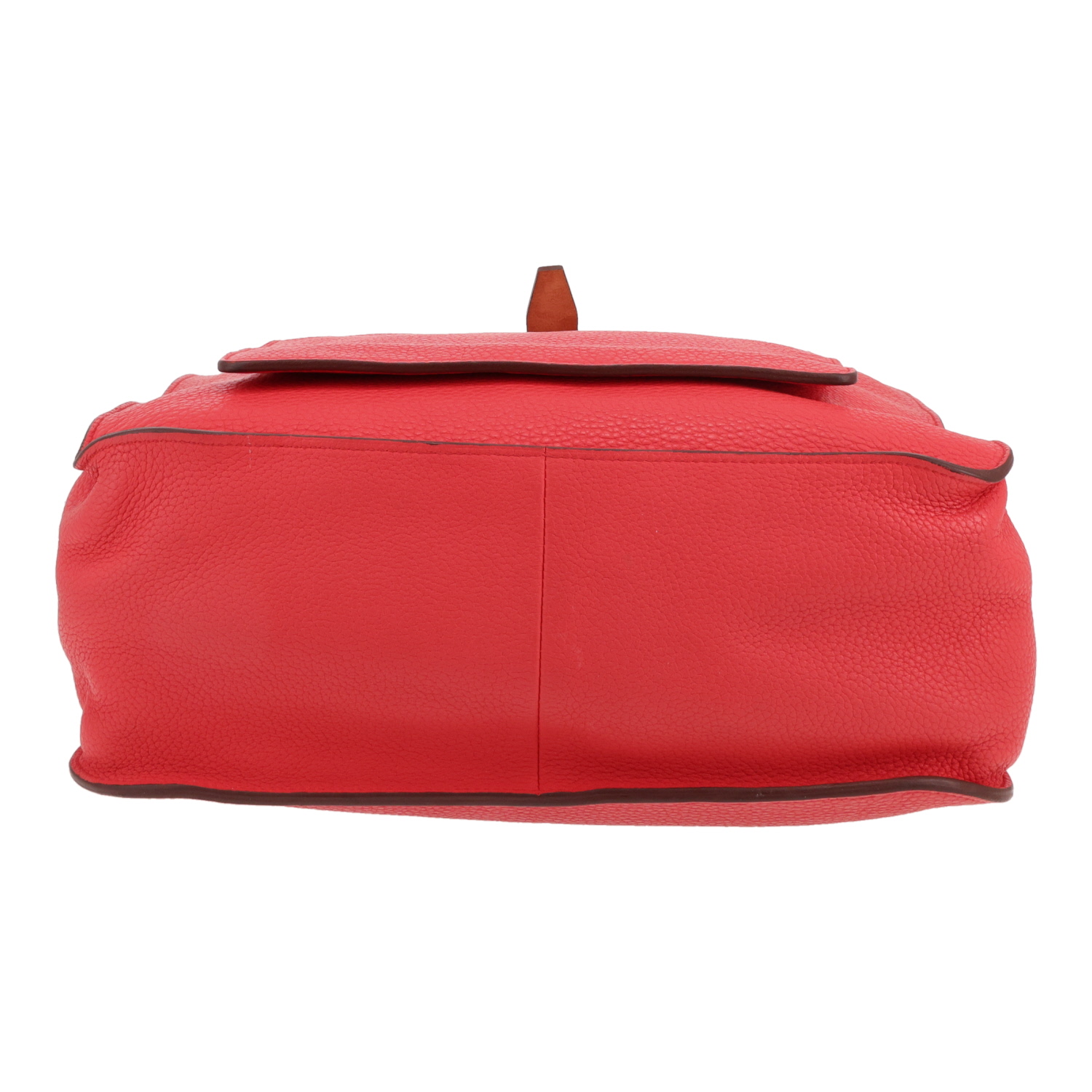 Bolso para llevar al hombro Hermès  Marwari en cuero togo rosa Jaipur y cuero color oro - Detail D1