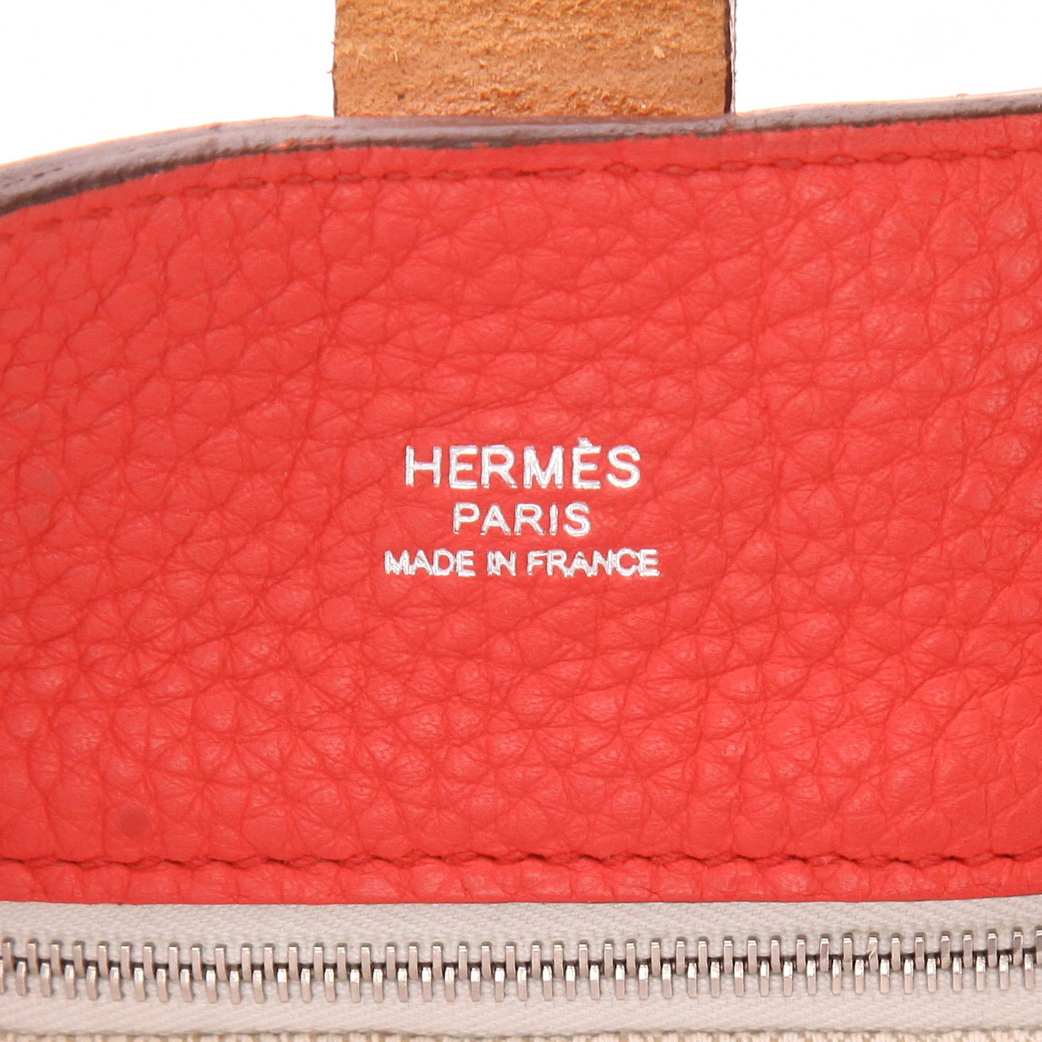 Borsa a spalla Hermès  Marwari in pelle togo rosa Jaipur e pelle gold - Detail D2