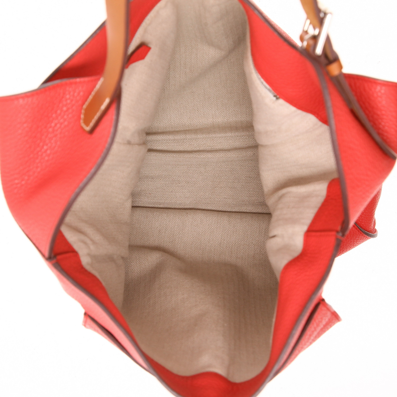 Bolso para llevar al hombro Hermès  Marwari en cuero togo rosa Jaipur y cuero color oro - Detail D3