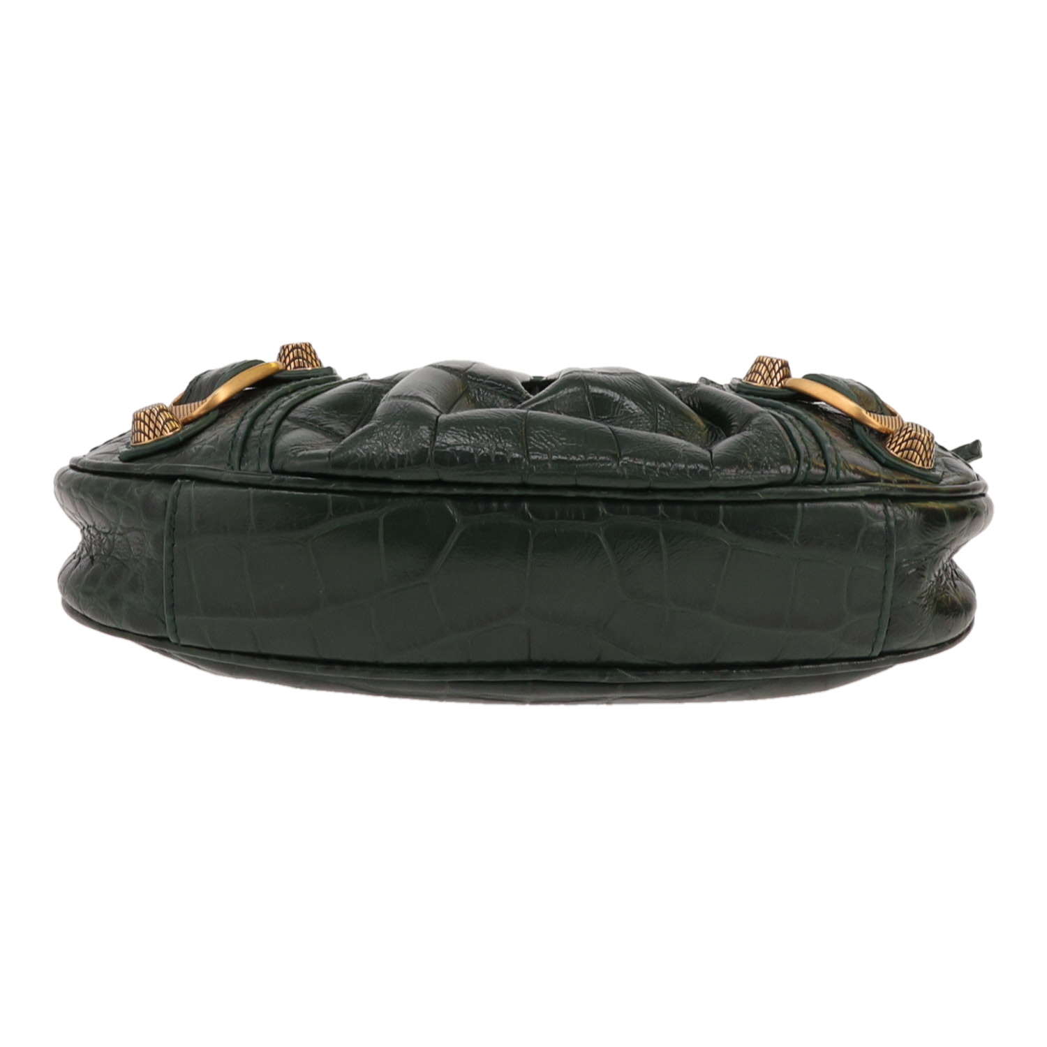 Sac bandoulière Balenciaga  Cagole mini  en cuir vert - Detail D1