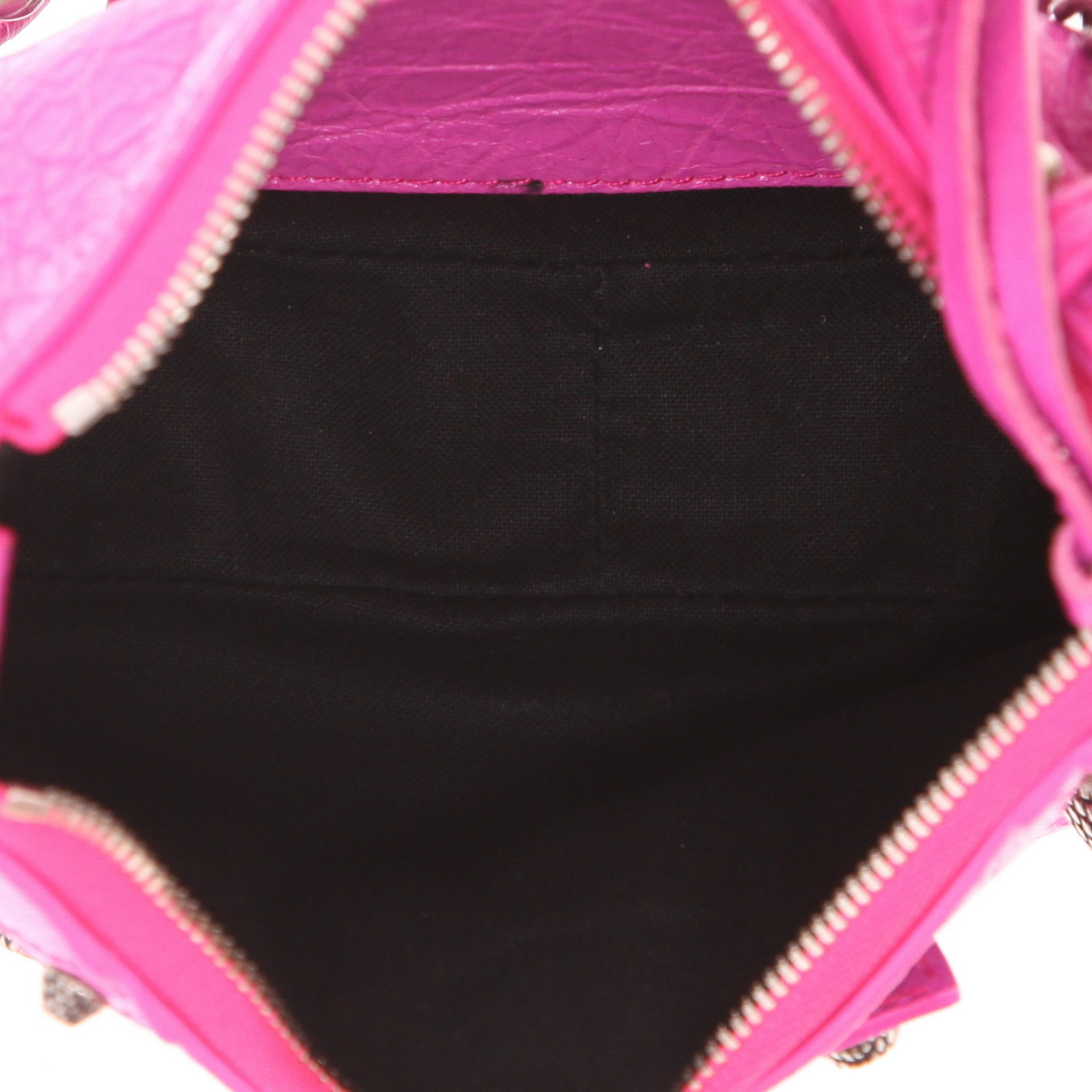 Sac bandoulière Balenciaga  Cagole mini  en cuir rose - Detail D3