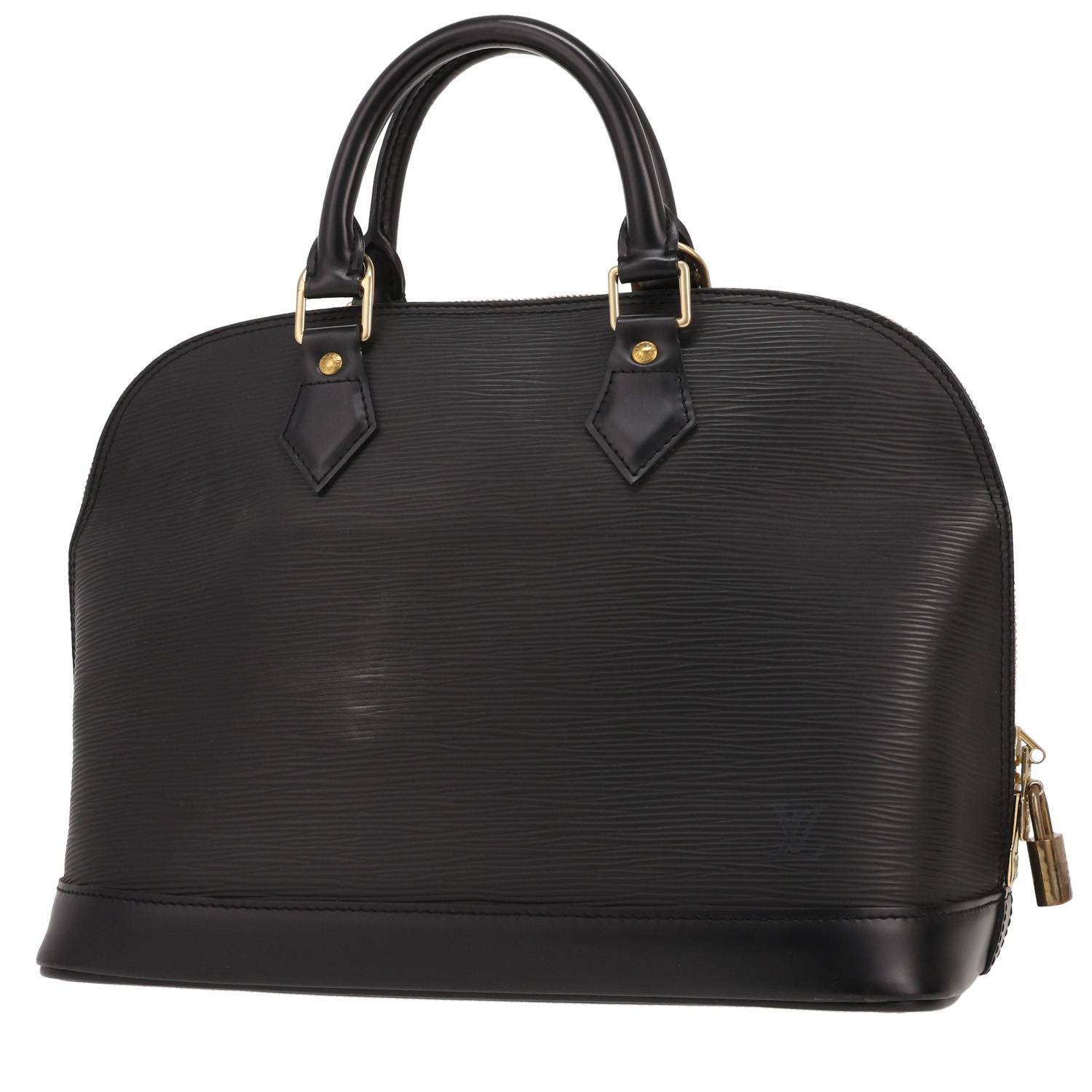 Sac Alma Louis Vuitton cuir épi noir 2001 occasion