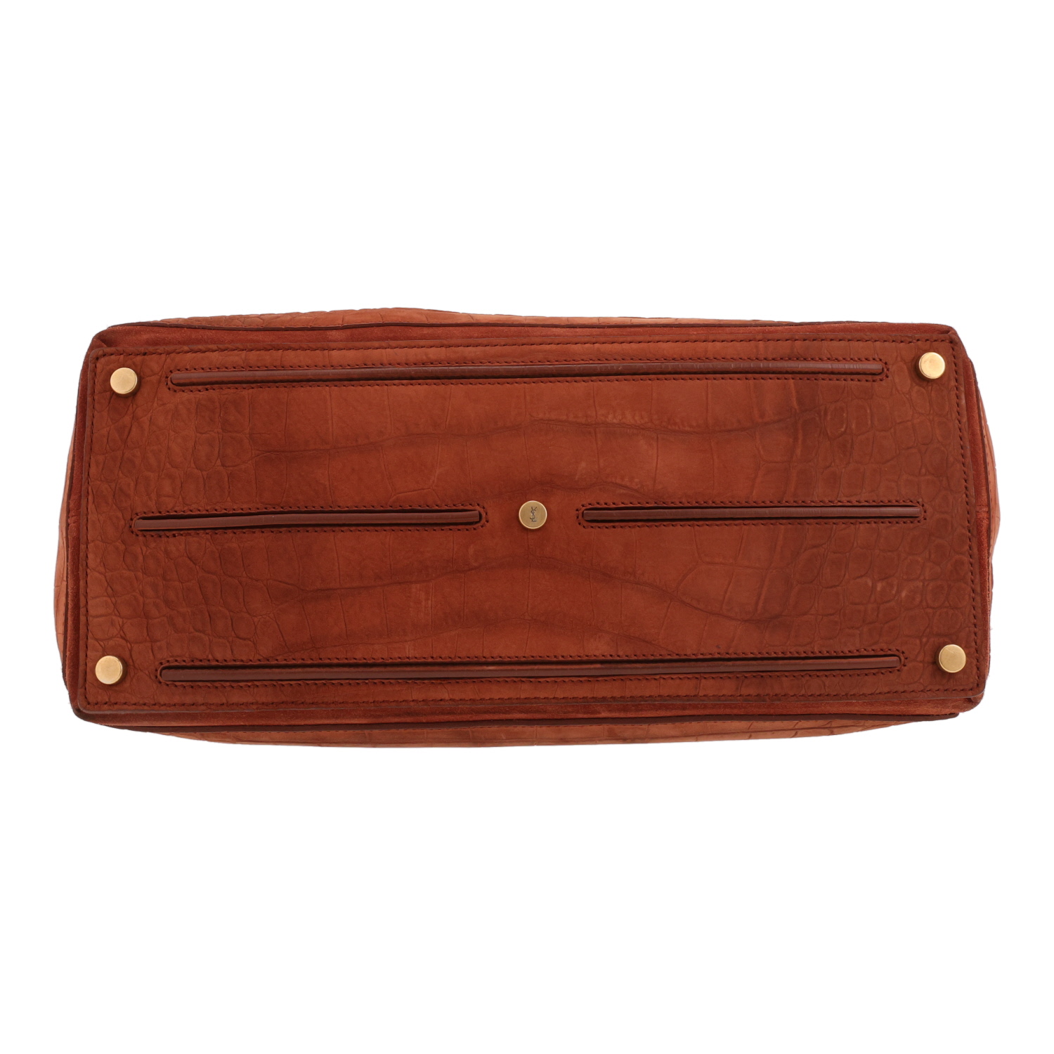 Saint Laurent  Muse Two handbag  in brown Veau velours - Detail D1