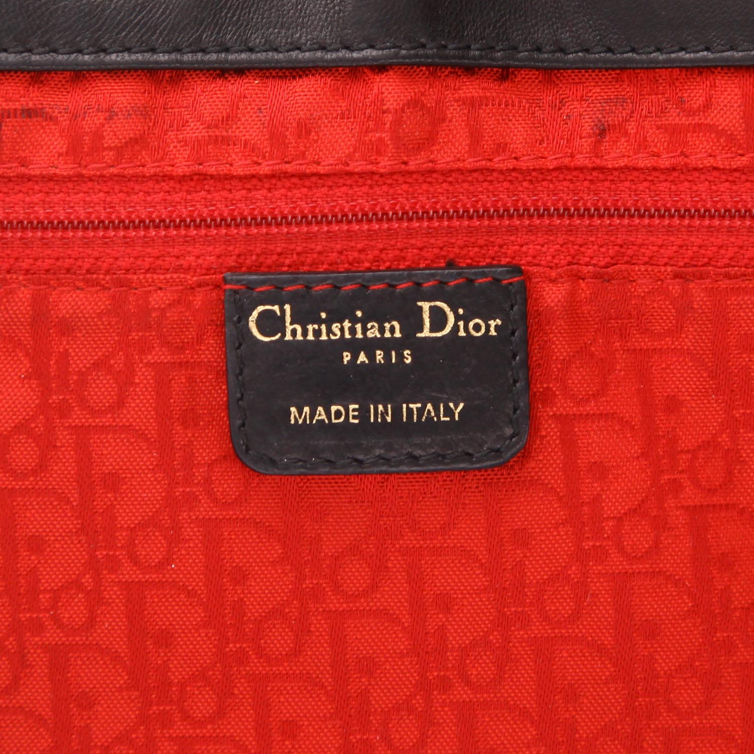 Sac porté épaule Dior   en cuir cannage noir - Detail D2