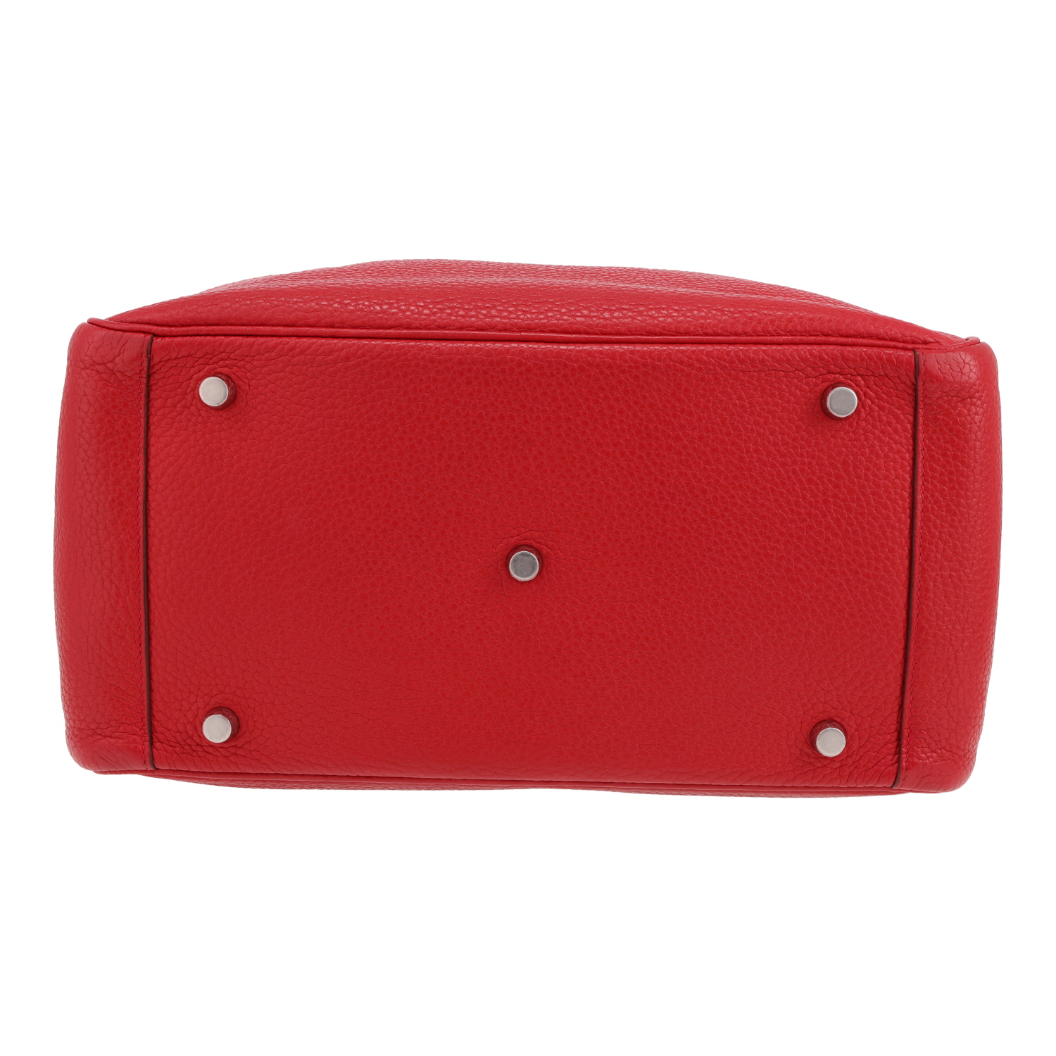 Sac à main Hermès  Lindy 30 cm en cuir togo rouge - Detail D1