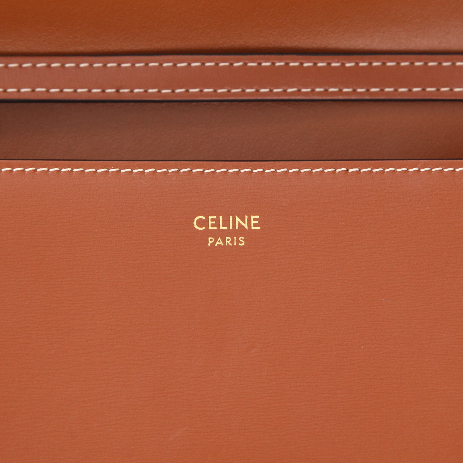 Borsa a tracolla Celine  Margo in pelle marrone - Detail D2