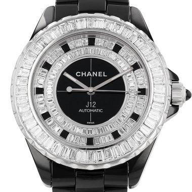 Orologio Chanel J12 Joaillerie in ceramica nera e oro bianco Ref: Chanel - H2027  Circa 2010