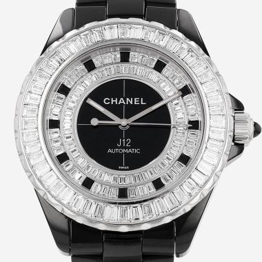 Reloj Chanel J12 Joaillerie de cerámica negra y oro blanco Ref: Chanel - H2027  Circa 2010