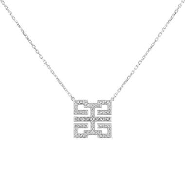 Collier Cartier Le Baiser du Dragon en or blanc et diamants en diamants