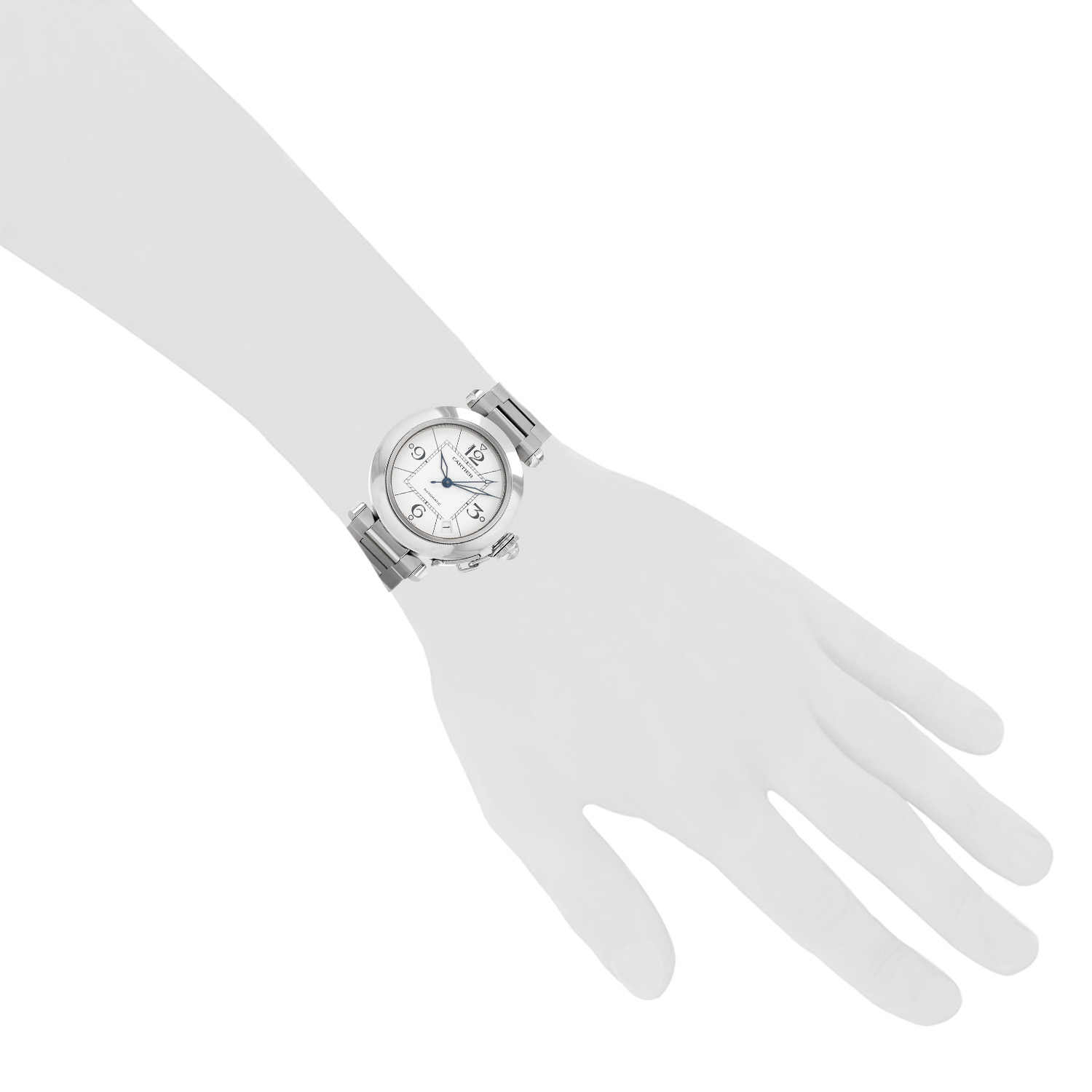 Cartier Pasha  in stainless steel Ref: Cartier - 2324  Circa 2000 - Detail D1