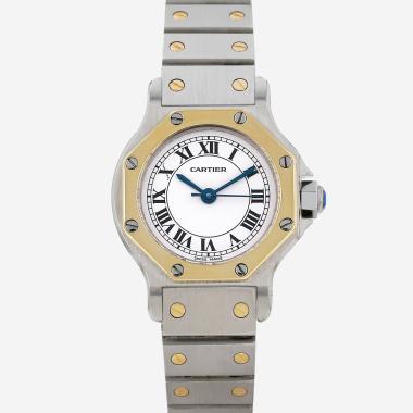 Orologio Cartier Santos Octogonale in acciaio Ref: Cartier - 0907  Circa 1990