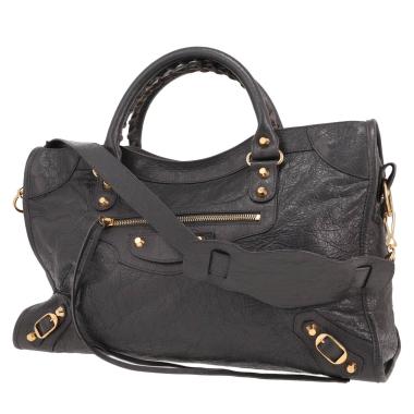 Sac à main Balenciaga  City en cuir gris