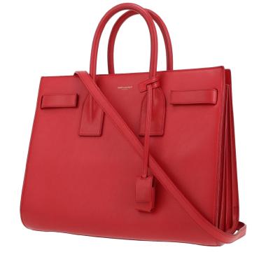 Bolso de mano Saint Laurent  Sac de jour en cuero rojo