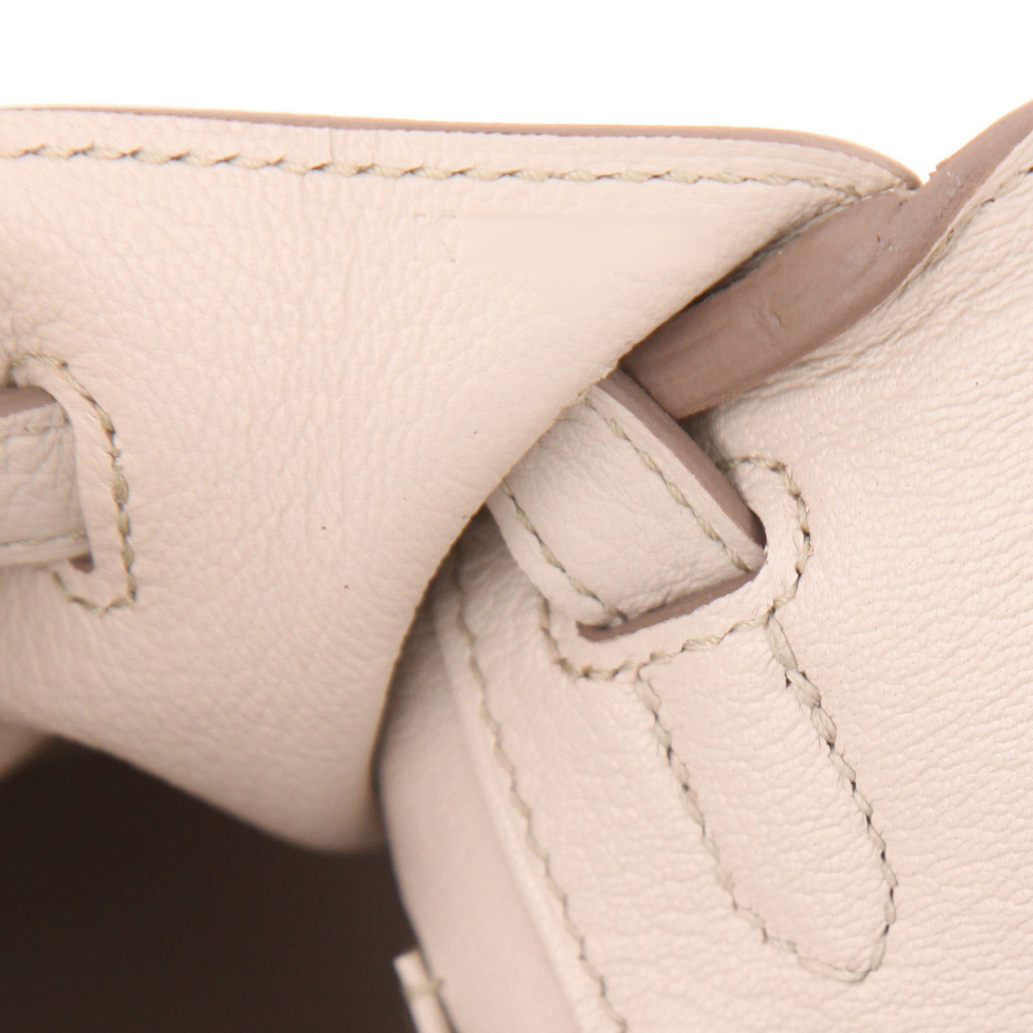 Sac à main Hermès  Birkin 25 cm en cuir togo Béton - Detail D4