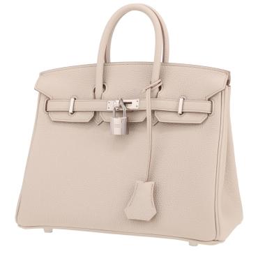 Bolso de mano Hermès  Birkin 25 cm en cuero togo Béton