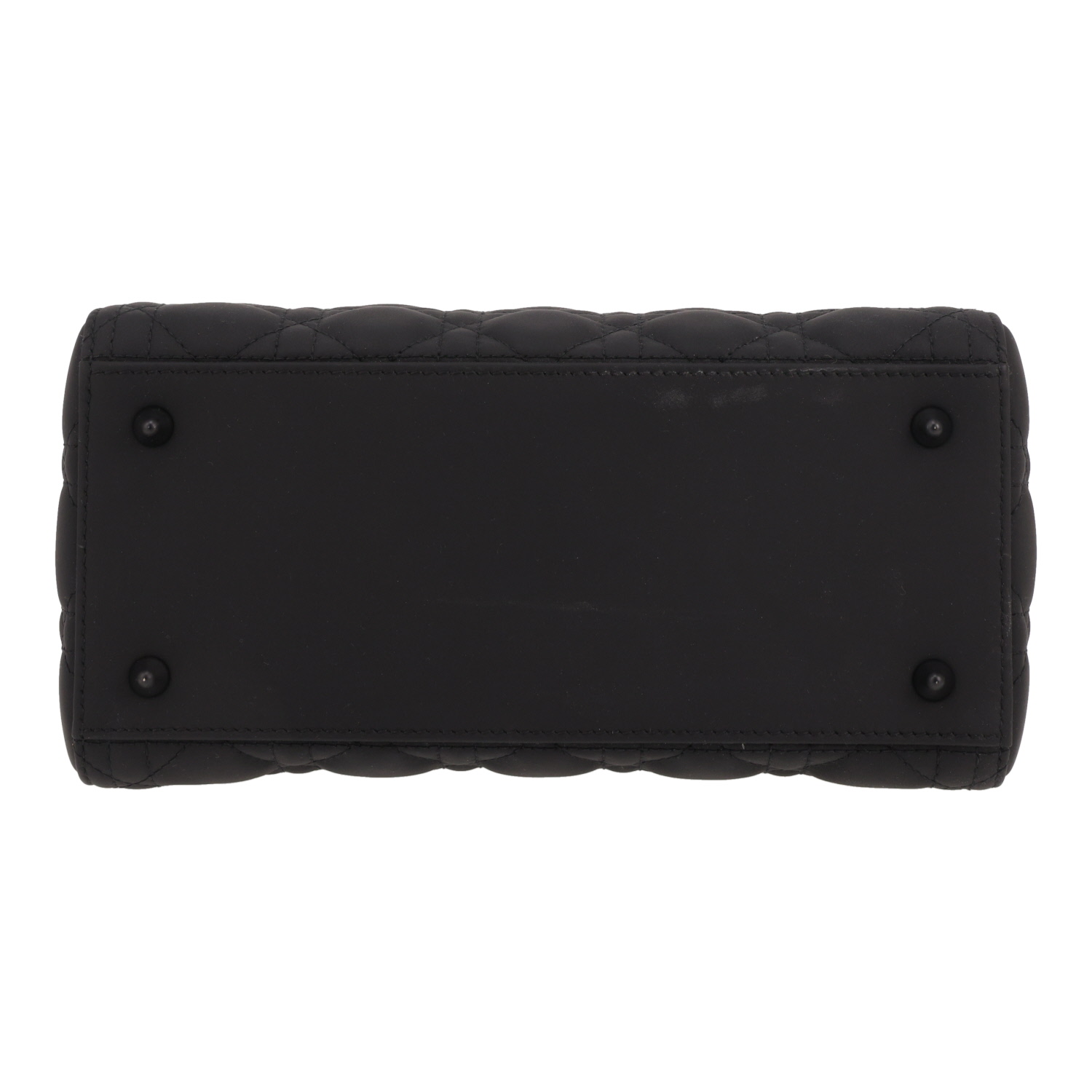 Borsa Dior  Lady Dior modello medio  in pelle cannage nera - Detail D1