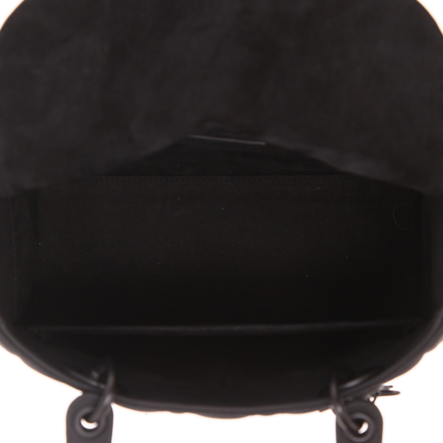 Dior  Lady Dior medium model  handbag  in black leather cannage - Detail D3