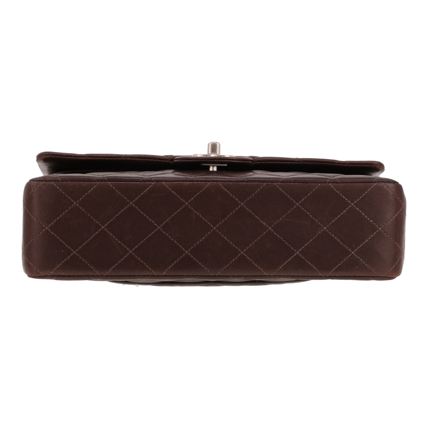 Chanel Timeless Classic handbag in brown quilted leather - Detail D1