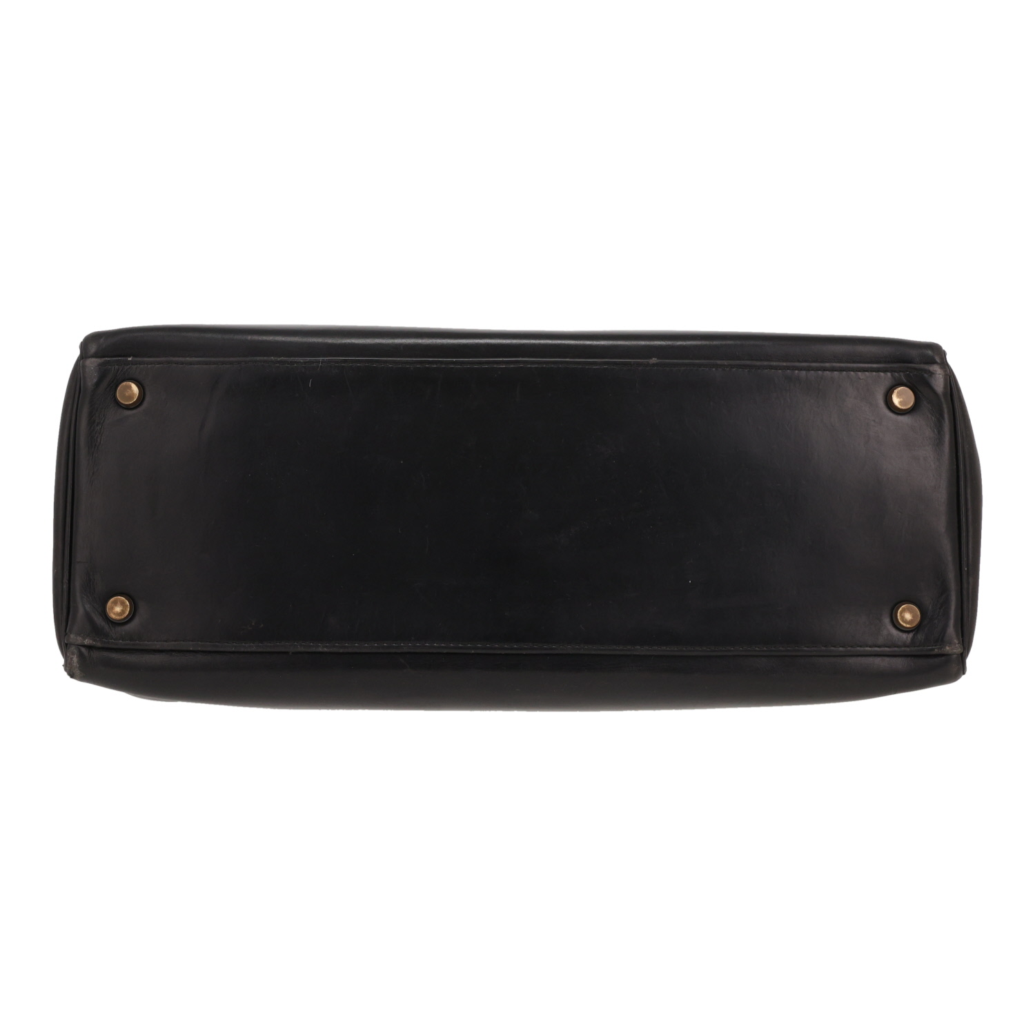 Sac à main Hermès  Kelly 35 cm en cuir box noir - Detail D1