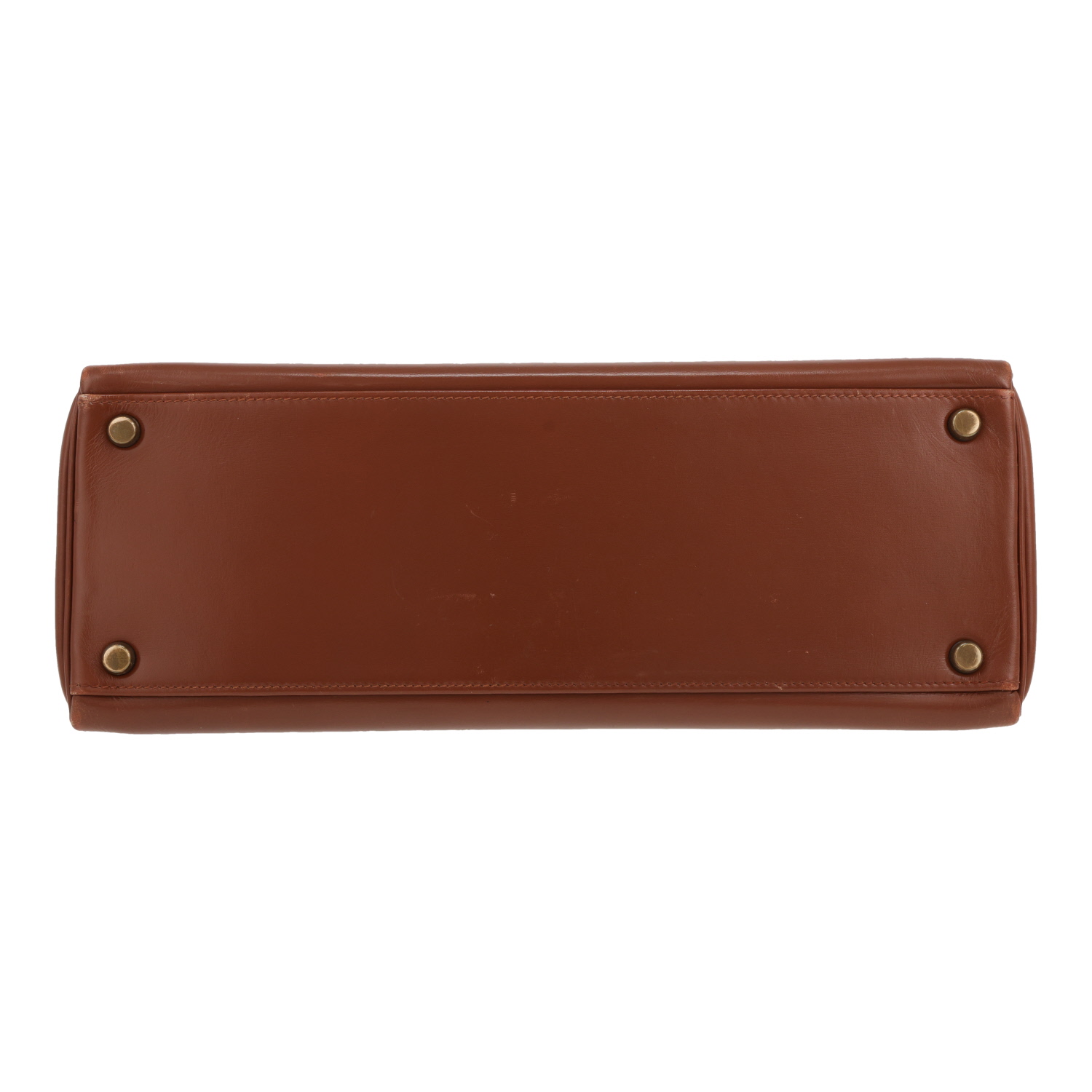 Bolso Hermès Kelly de 32 cm en piel «Noisette» color avellana - Detail D1