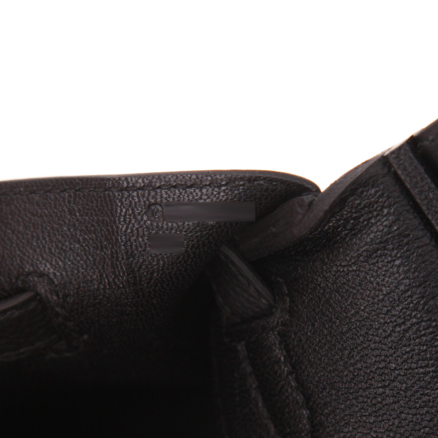 Bolso de mano Hermès  Birkin 25 cm en cuero togo negro - Detail D4
