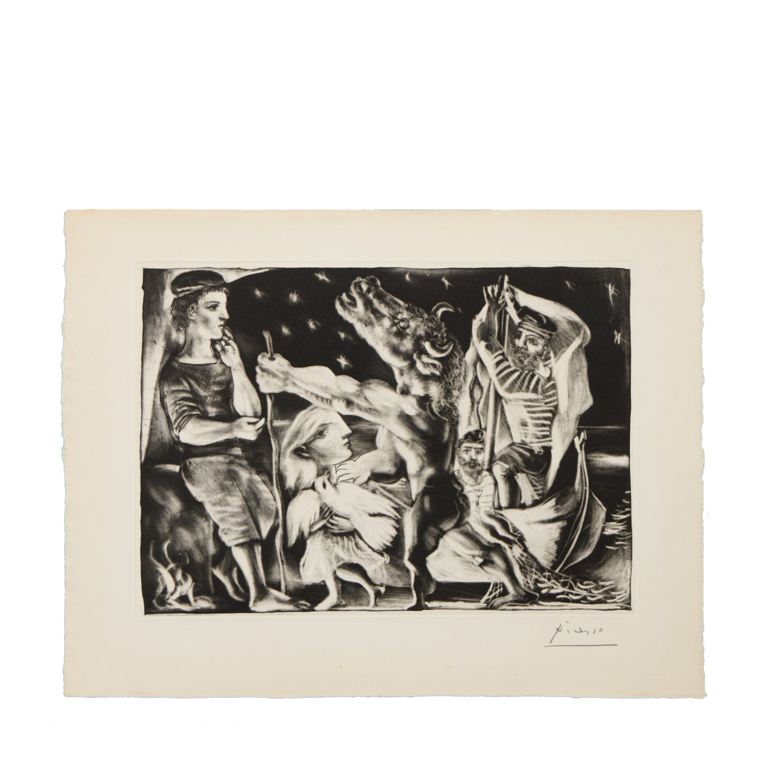 Minotaure aveugle guidé par une fillette dans la nuit, from La Suite Vollard (n°97) - 1934 - Detail D1
