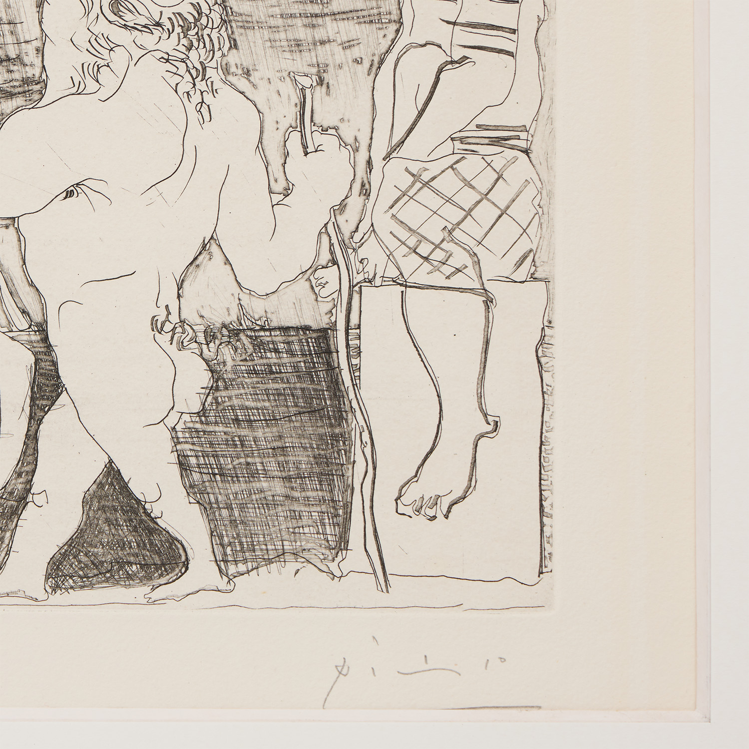 Minotaure aveugle guidé dans la nuit par une petite fille au pigeon II, from La Suite Vollard (n°96) - 1934 - Detail D3