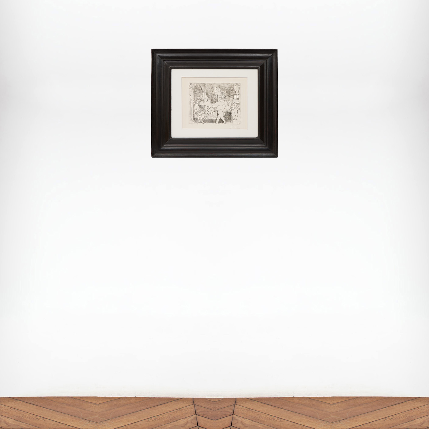 Minotaure aveugle guidé dans la nuit par une petite fille au pigeon II, La Suite Vollard (n°96) - 1934 - Detail D4