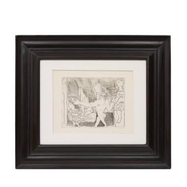 Minotaure aveugle guidé dans la nuit par une petite fille au pigeon II, from La Suite Vollard (n°96) - 1934