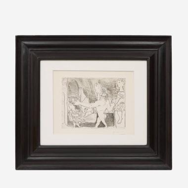 Minotaure aveugle guidé dans la nuit par une petite fille au pigeon II, La Suite Vollard (n°96) - 1934