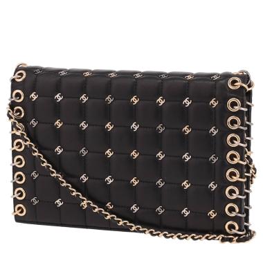 Sac bandoulière Chanel  Wallet on Chain en cuir noir