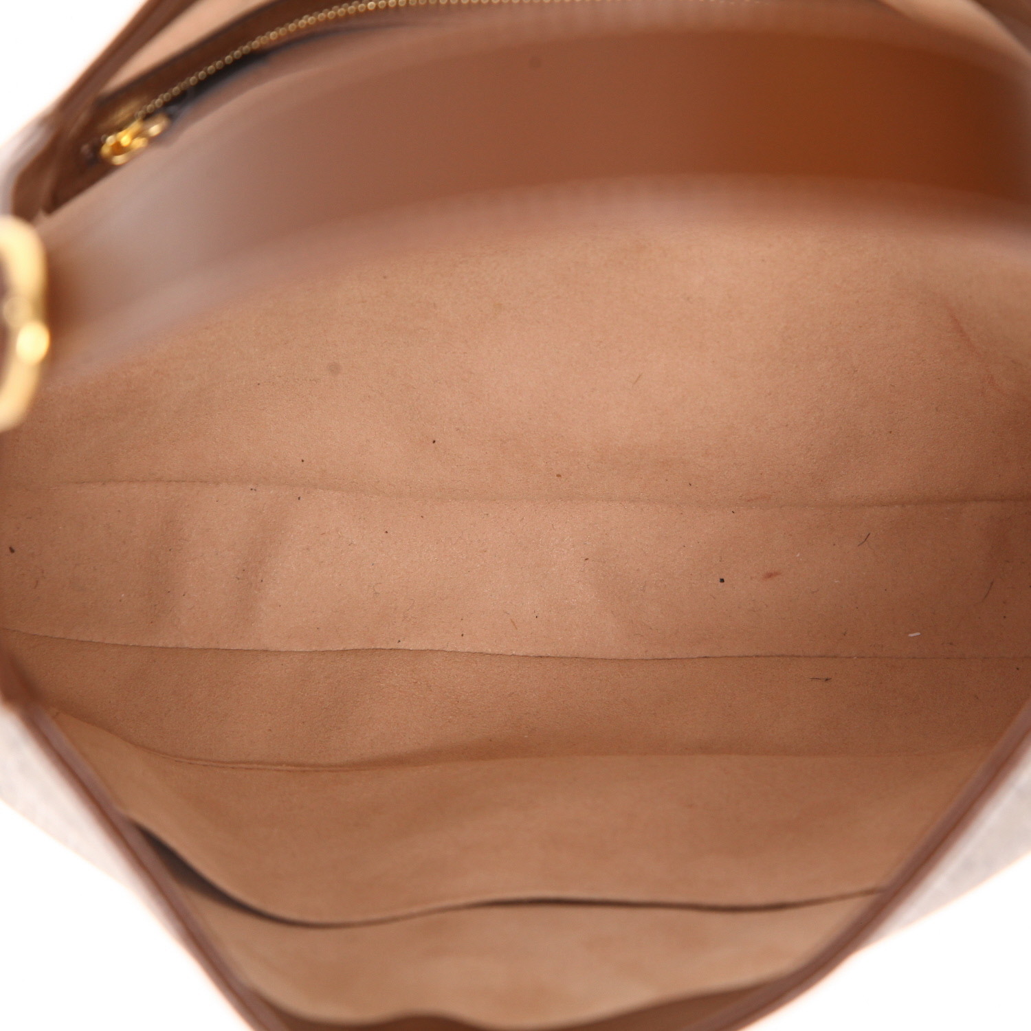 Sac à main Gucci  Jackie grand modèle  en toile sûpreme GG beige et cuir marron - Detail D3