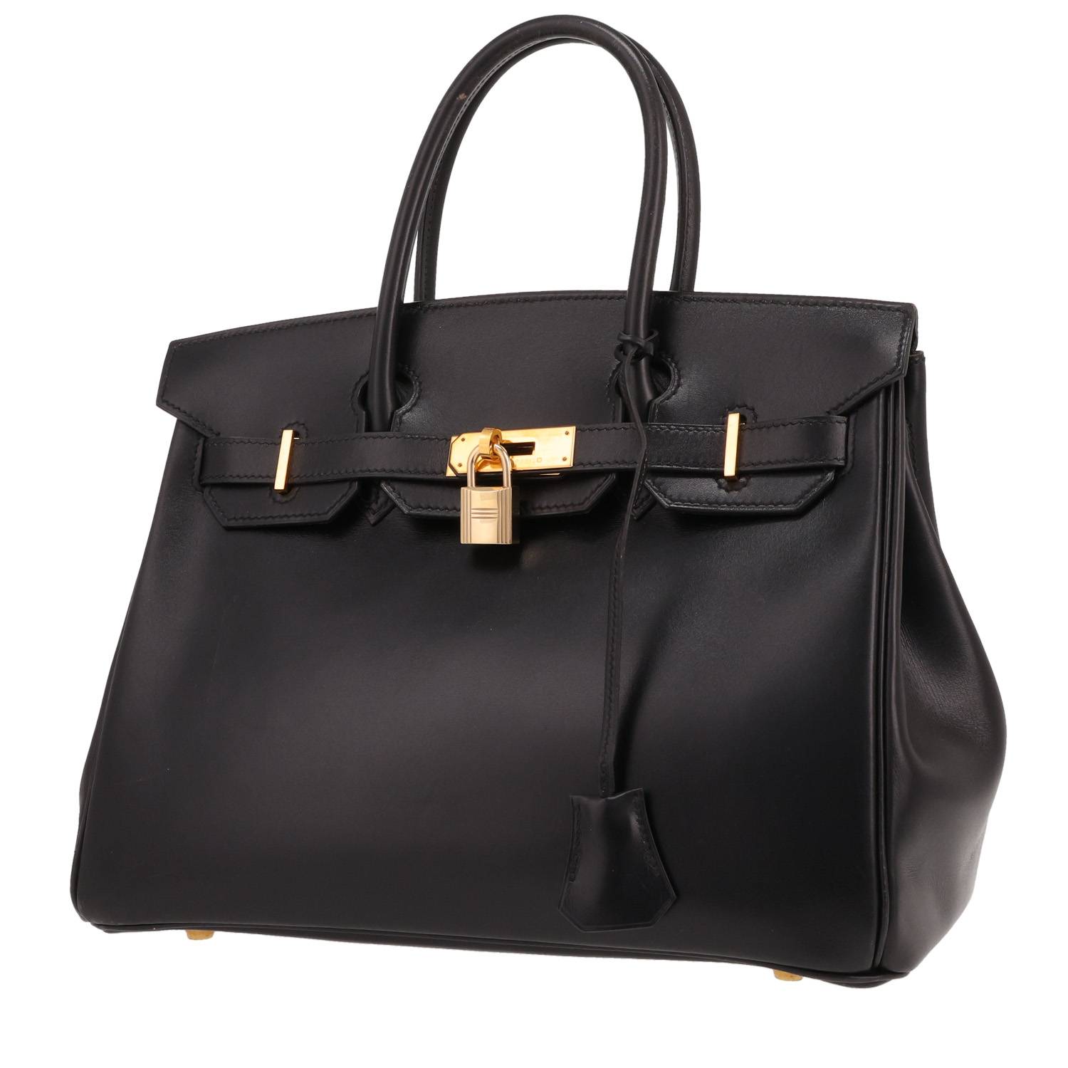 Hermès Birkin 30 cm cuir box noir occasion authentique Hermès Birkin 30 cm cuir box noir occasion authentique