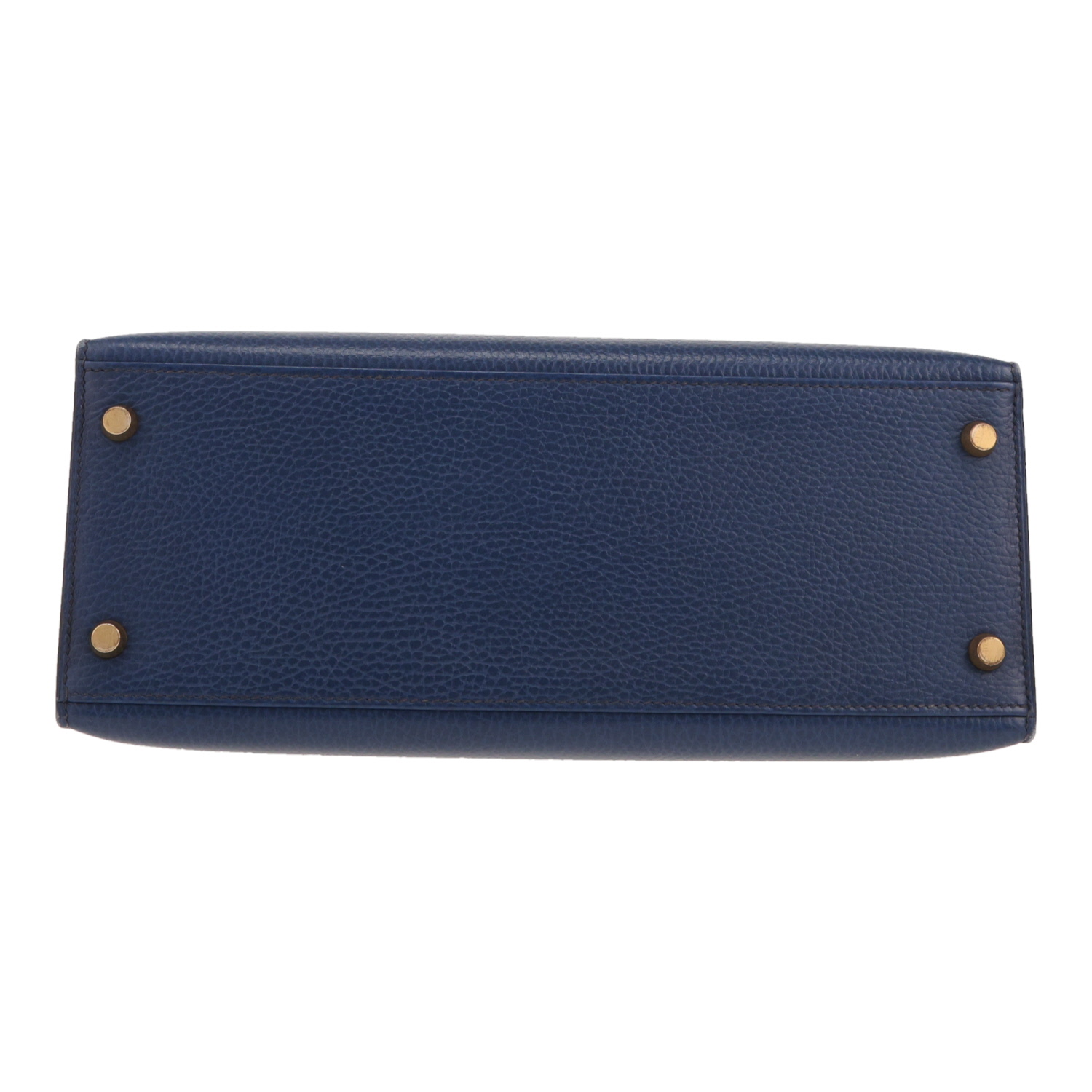 Hermès  Kelly 28 cm handbag  in blue Ardenne leather - Detail D1