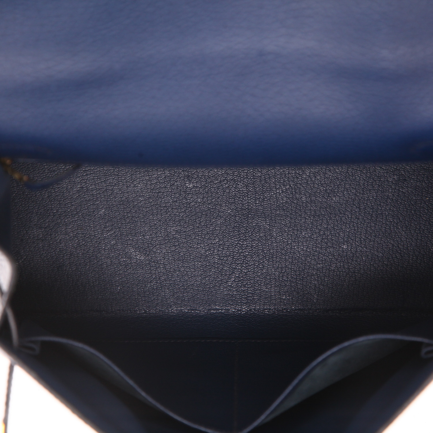 Borsa Hermès  Kelly 28 cm in pelle Ardenne blu - Detail D3