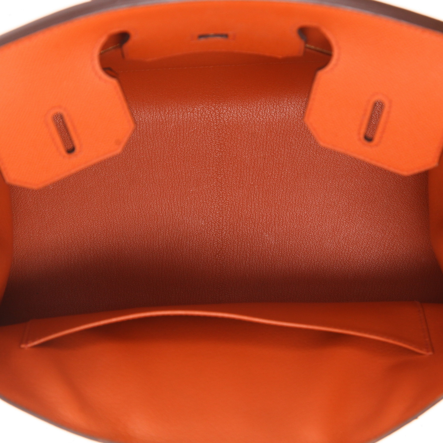 Bolso de mano Hermès  Birkin 30 cm en cuero epsom naranja - Detail D3