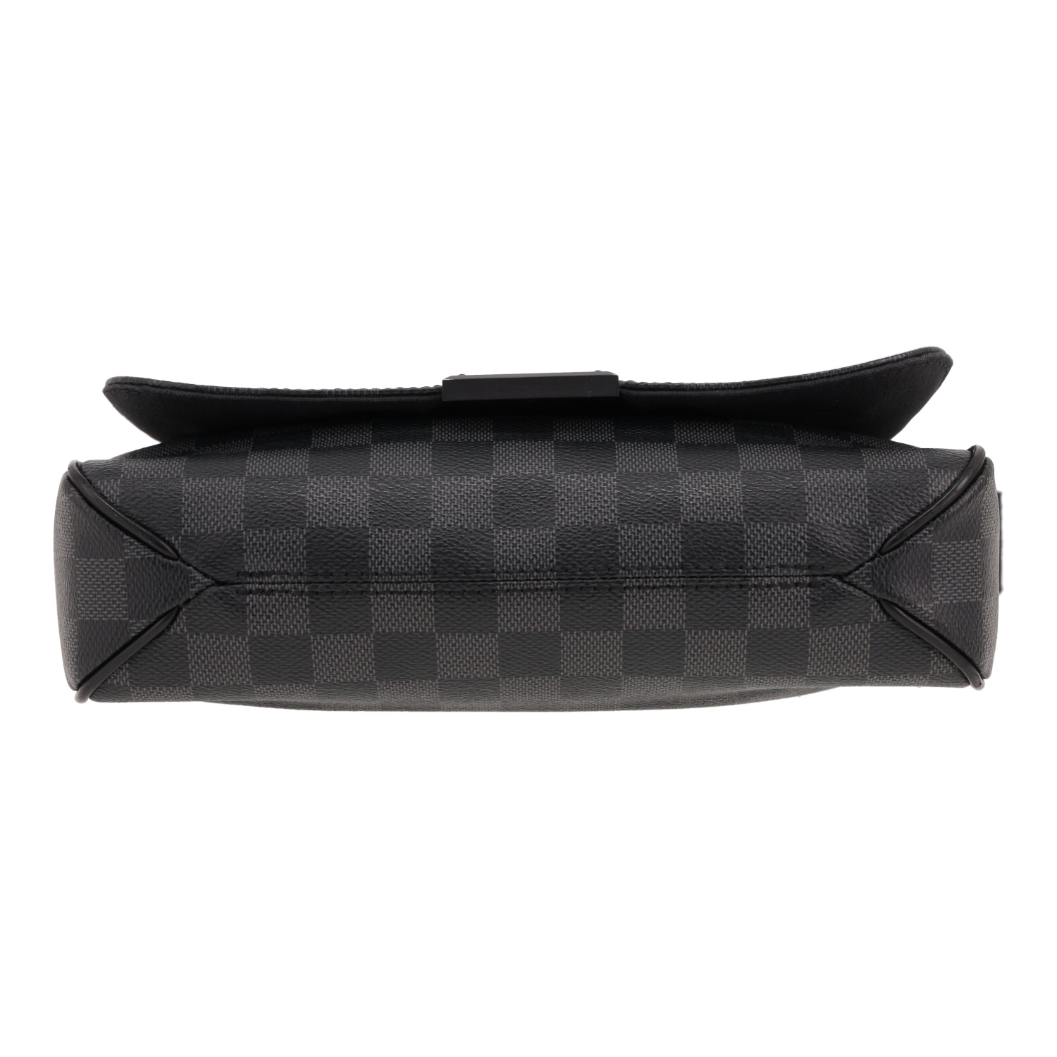 Borsa a tracolla Louis Vuitton  District in tela a scacchi grigio Graphite - Detail D1