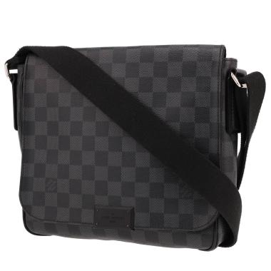 Sac bandoulière Louis Vuitton  District en toile damier gris Graphite