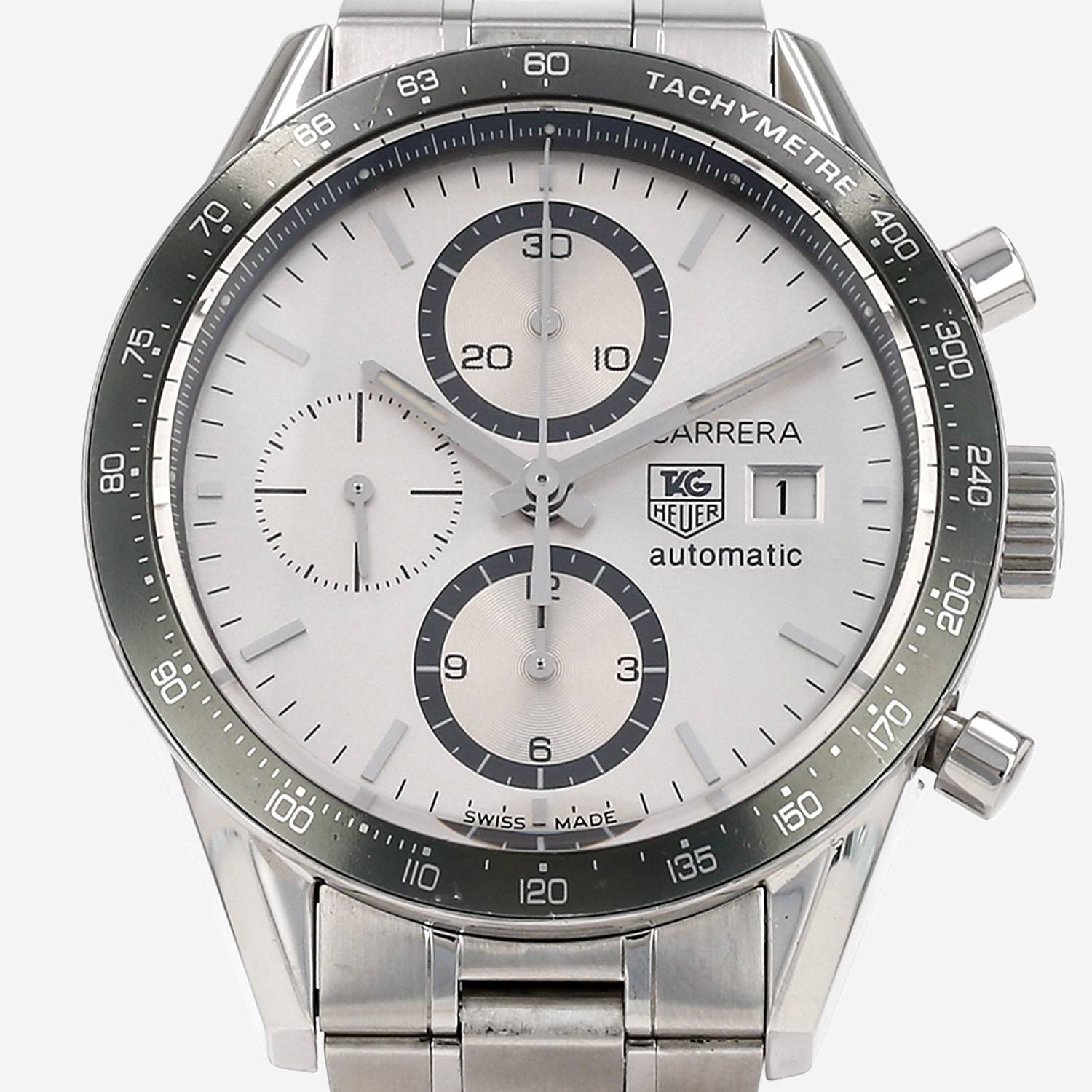 Orologio TAG Heuer Carrera Automatic Chronograph in acciaio Ref: TAG Heuer - CV2011  Circa 2000