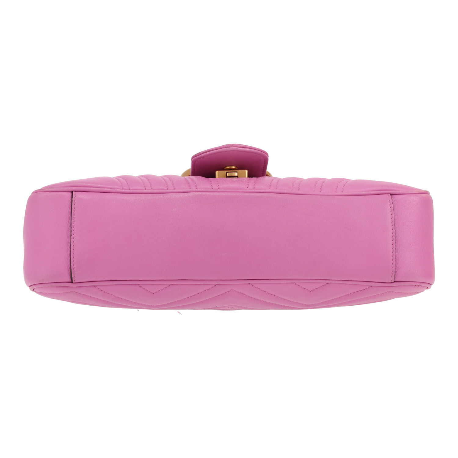 Gucci  GG Marmont shoulder bag  in pink quilted leather - Detail D1