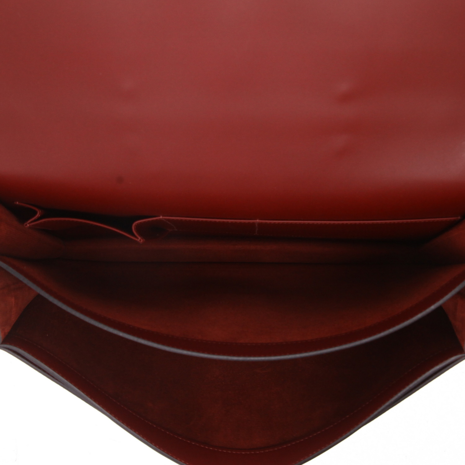 Porte-documents Hermès  Sac à dépêches en cuir Chamonix bordeaux - Detail D3