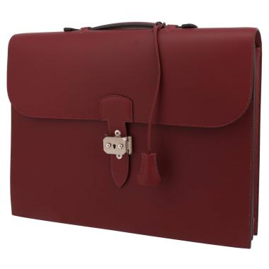 Porte-documents Hermès  Sac à dépêches en cuir Chamonix bordeaux