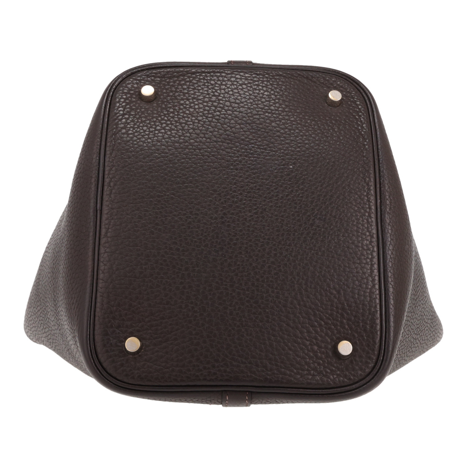 Sac à main Hermès  Picotin 22 cm en cuir togo marron - Detail D1