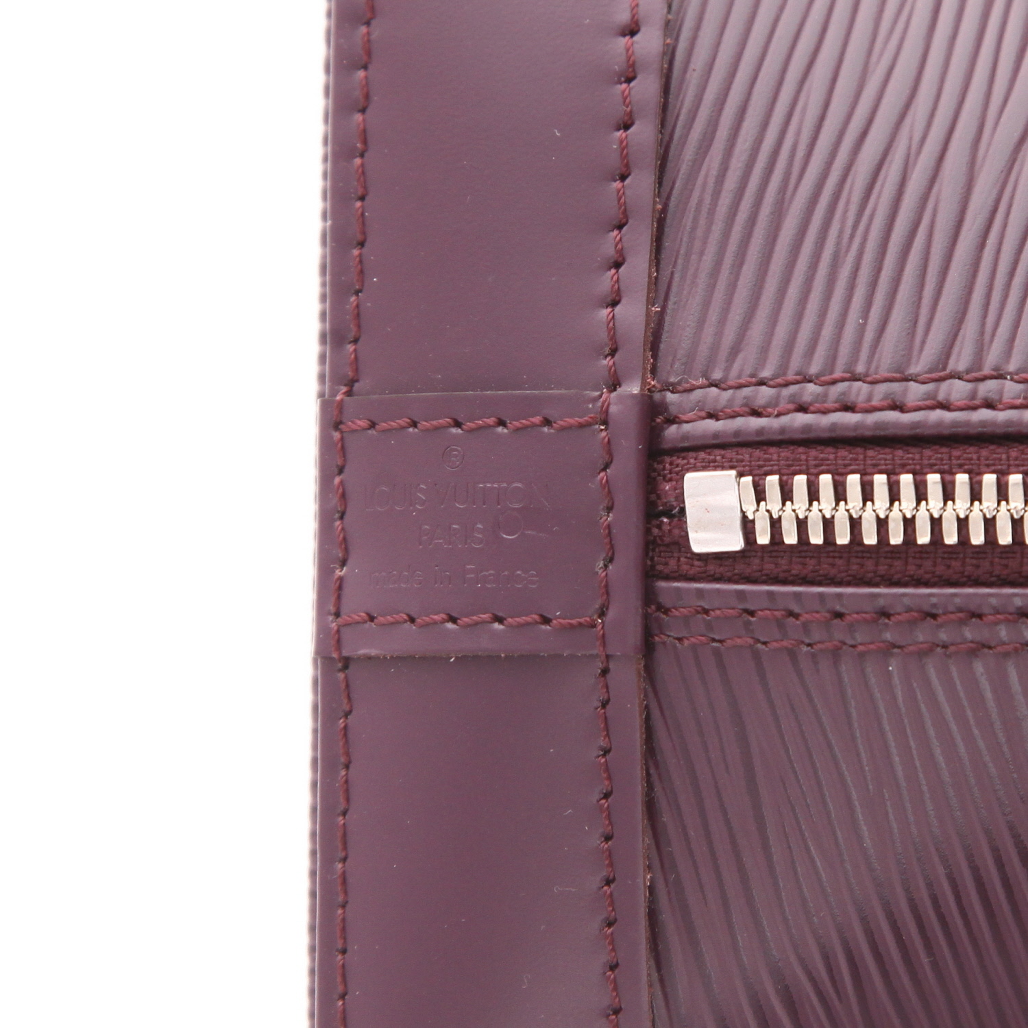 Borsa Louis Vuitton  Alma modello piccolo  in pelle Epi viola - Detail D2